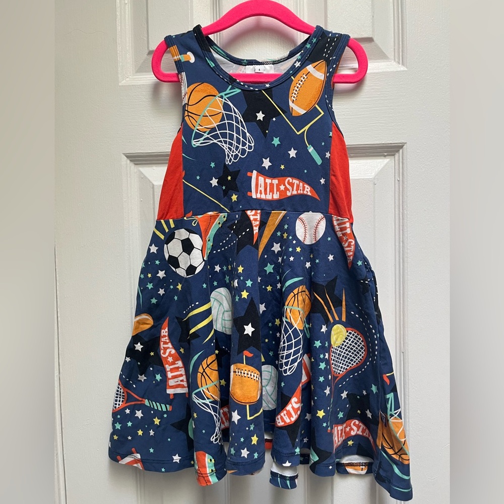 Princess Awesome "Gold Mettle" Sports Themed Skater Dress